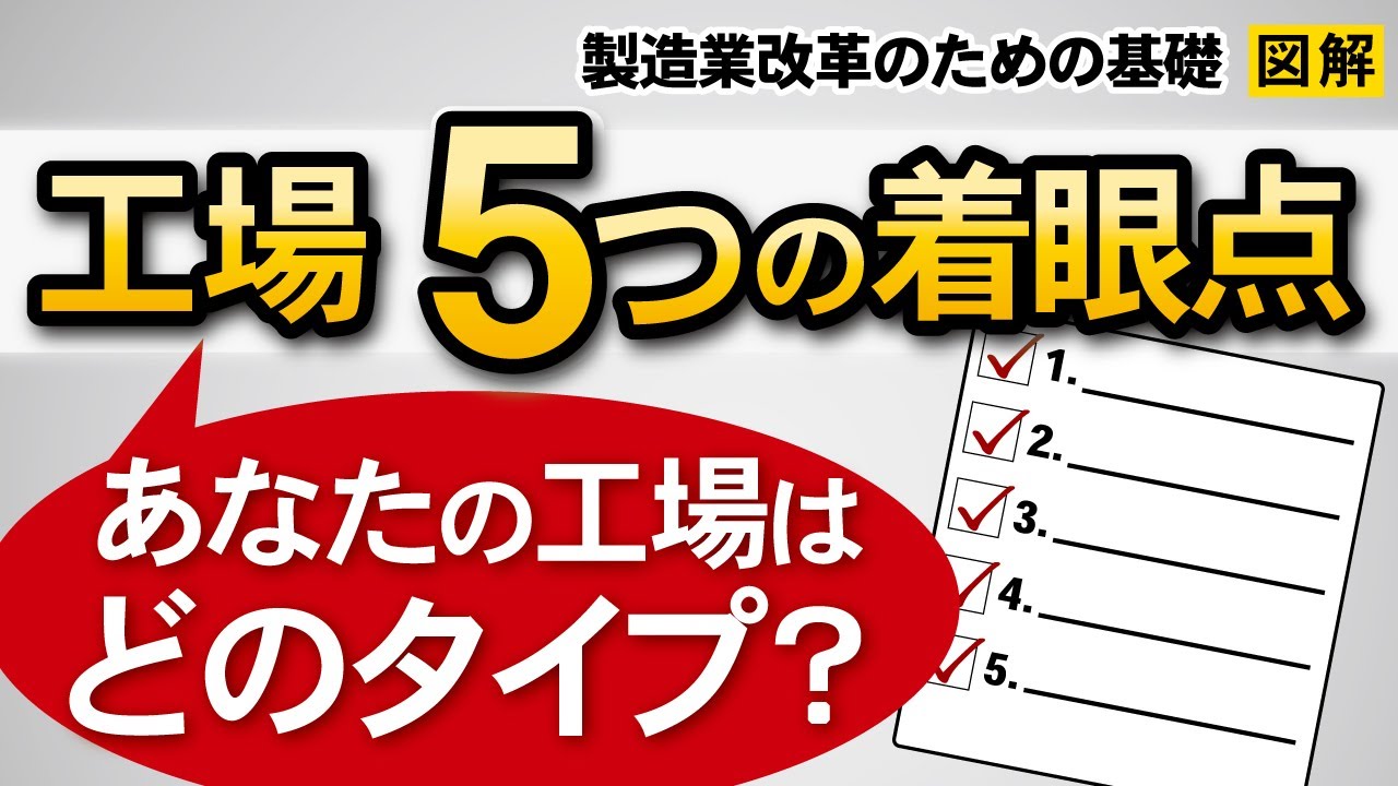 工場のタイプを理解する5つの着眼点～失敗しない製造業改革はここから！【製造業改革の基礎知識】