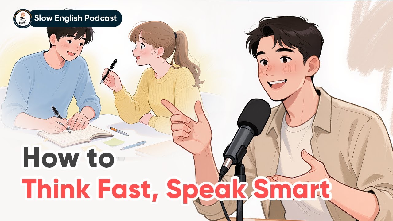 How to Think Fast, Speak Smart | Slow English Conversation | The Cozy English