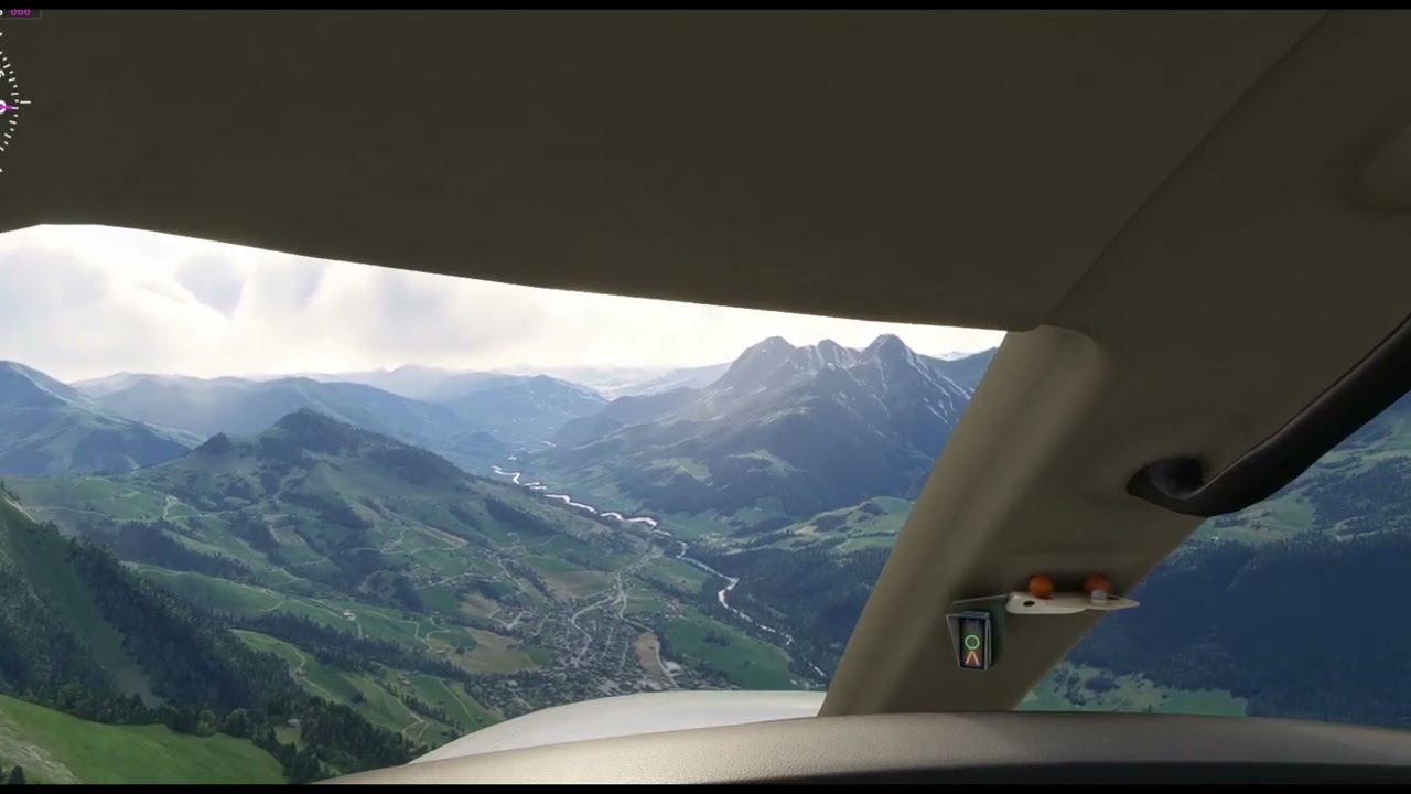 Microsoft Flight Simulator FS2020 Anflug und Landung Saanen Gstaad mit der Citation