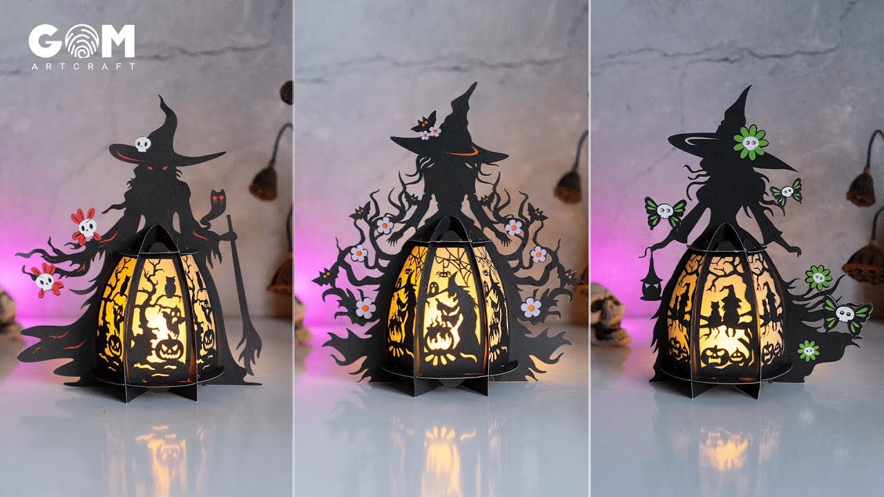 How To Make Witch Lantern - DIY Lanterns For Halloween Decoration