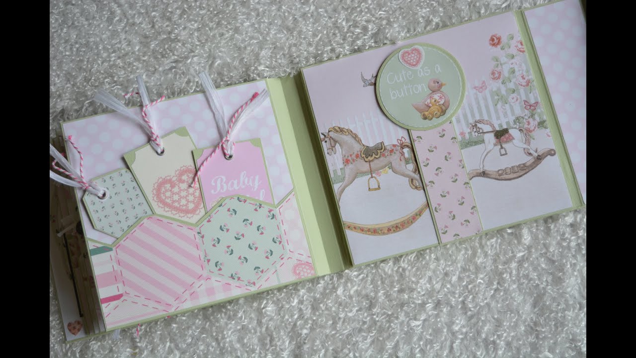 Tutorial Baby Girl Folio, Scrapbook Album
