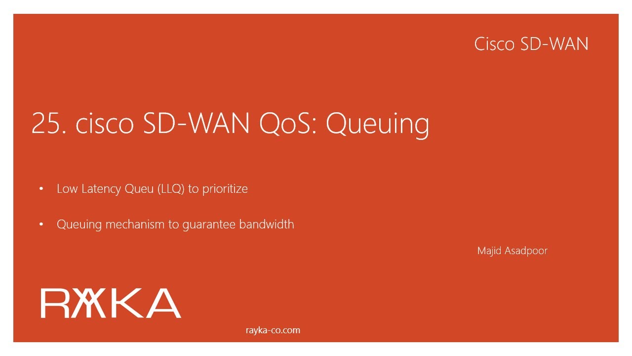 25. cisco SD-WAN QoS : Queuing