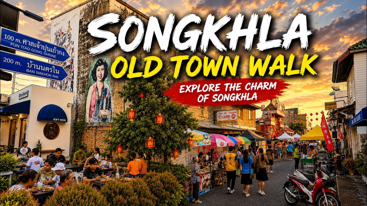 Songkhla Old Town Walk: Wandering Through History and Heritage | Songkhla, Thailand | 4K