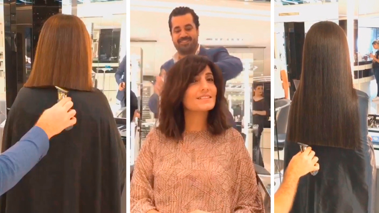Extreme long hair cutting or amazing hair transformations by mouniiiir