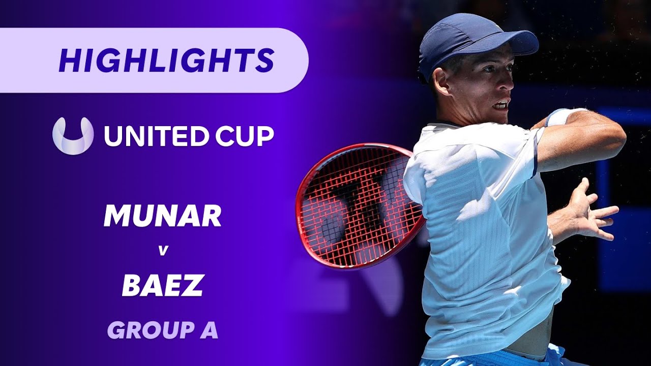 Jaume Munar (ESP) v Sebastian Baez (ARG) - United Cup Highlights | Wide World of Sports