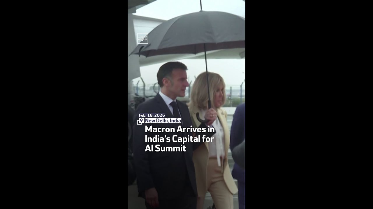 Macron Arrives in India&rsquo;s Capital for AI Summit