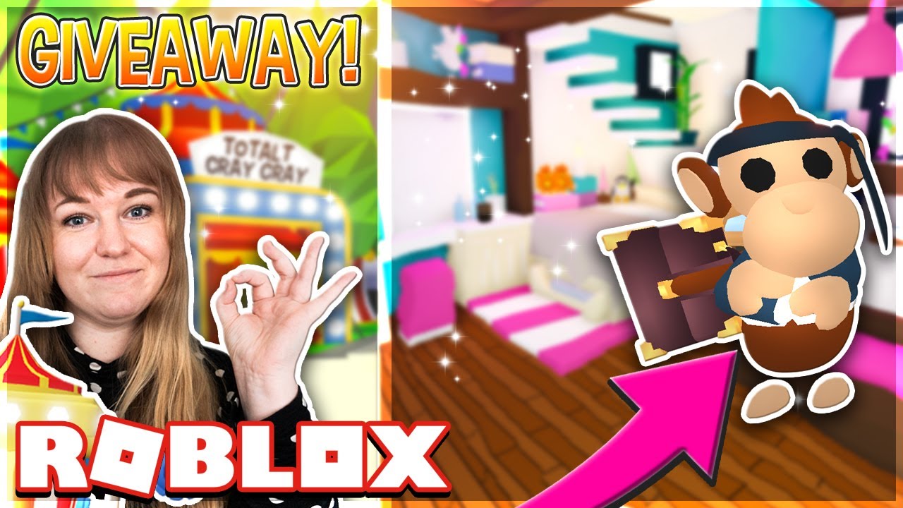 NY MONKEY UPDATE + BYGGER I NYE HUSE! *GIVEAWAY!* | Dansk Roblox: Adopt me
