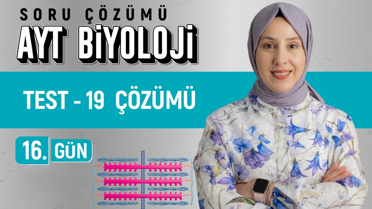16.Gün - 19.Test Çözümü | AYT Soru Bankası  Çözümleri |50 Günde AYT Biyoloji Kampı|Kuvvetli Biyoloji