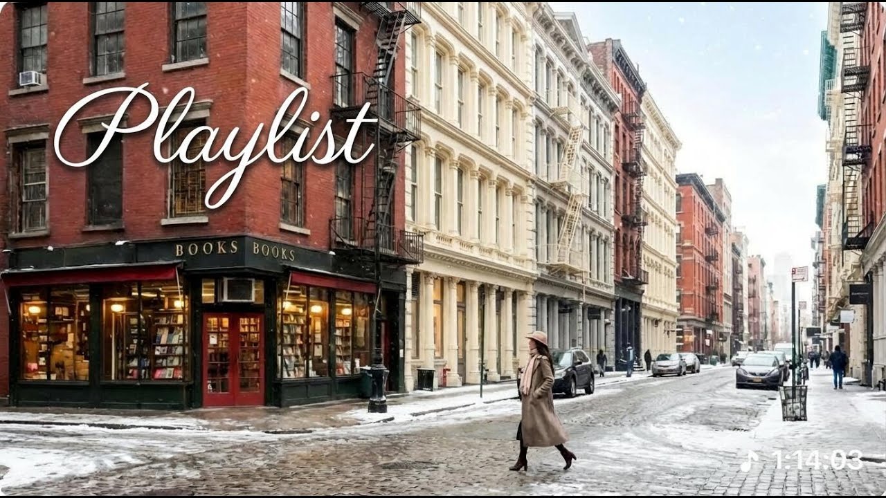 Playlist 눈 내리는 뉴욕 소호의 작은 서점 l 고요한 겨울 오후의 사운드트랙  l  Snowy SoHo Afternoons : A New York Winter