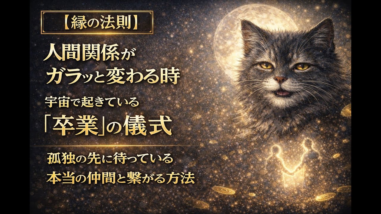 【縁の法則】人間関係がガラッと変わる時、宇宙で起きている「卒業」の儀式。孤独の先に待っている、本当の仲間と繋がる方法。