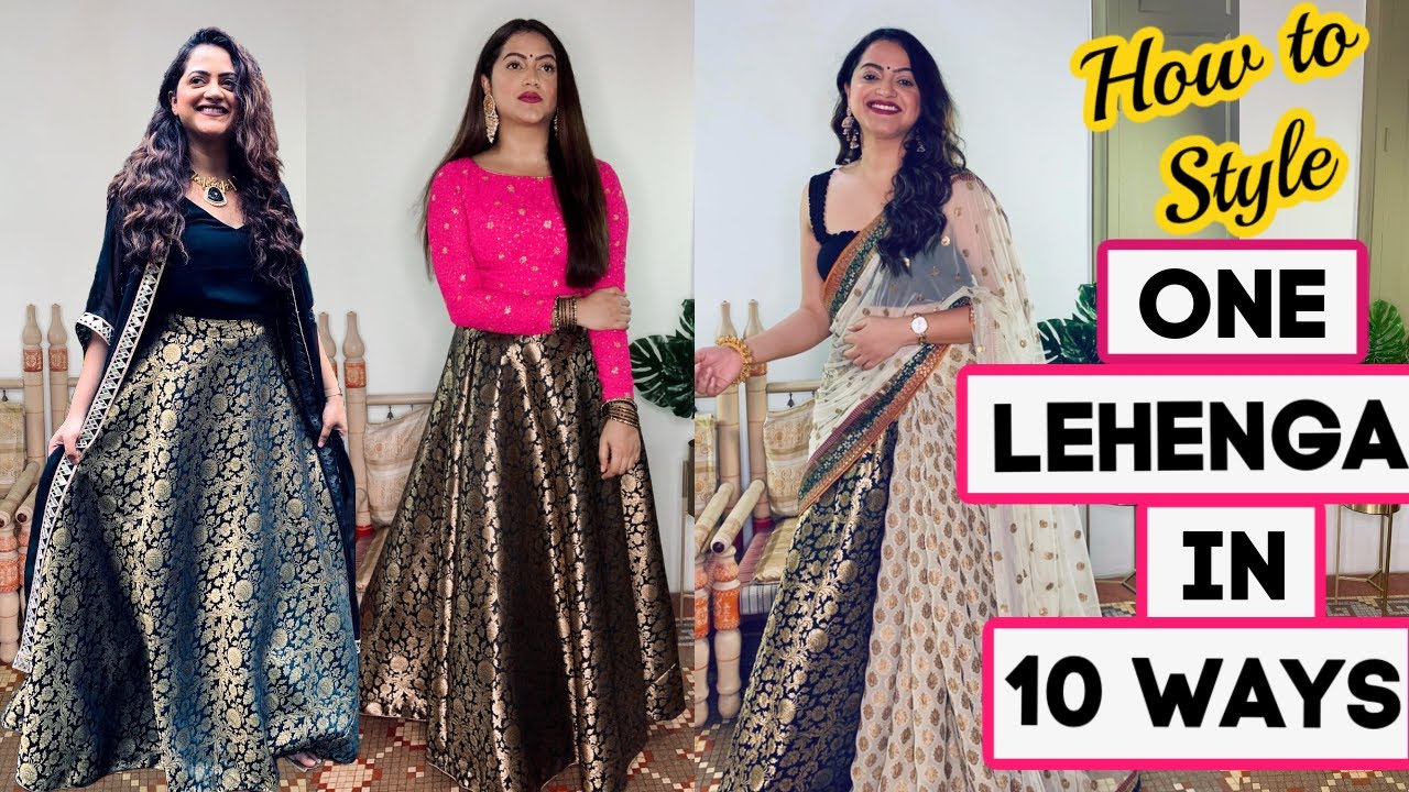 STYLING A LEHENGA IN 10 WAYS |GIVEAWAY| Lehenga Styling Ideas | HOW TO STYLE A LEHENGA|GoGlam