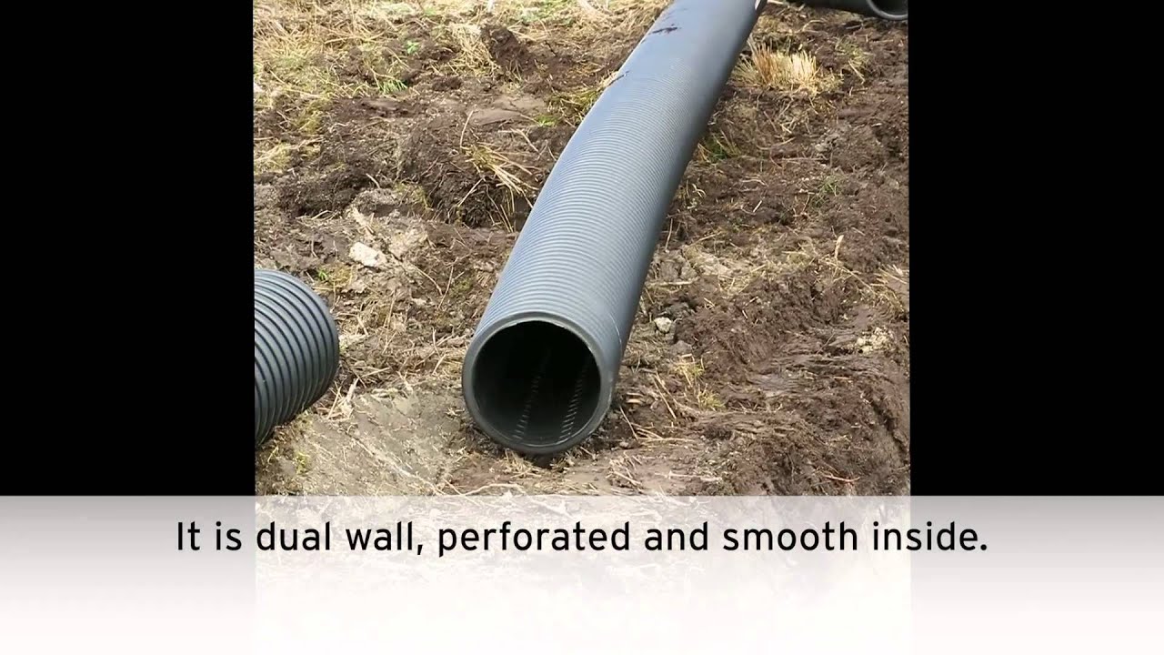Drainage work on wet land