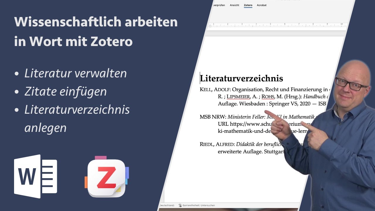 Literatur verwalten und zitieren mit Word und Zotero