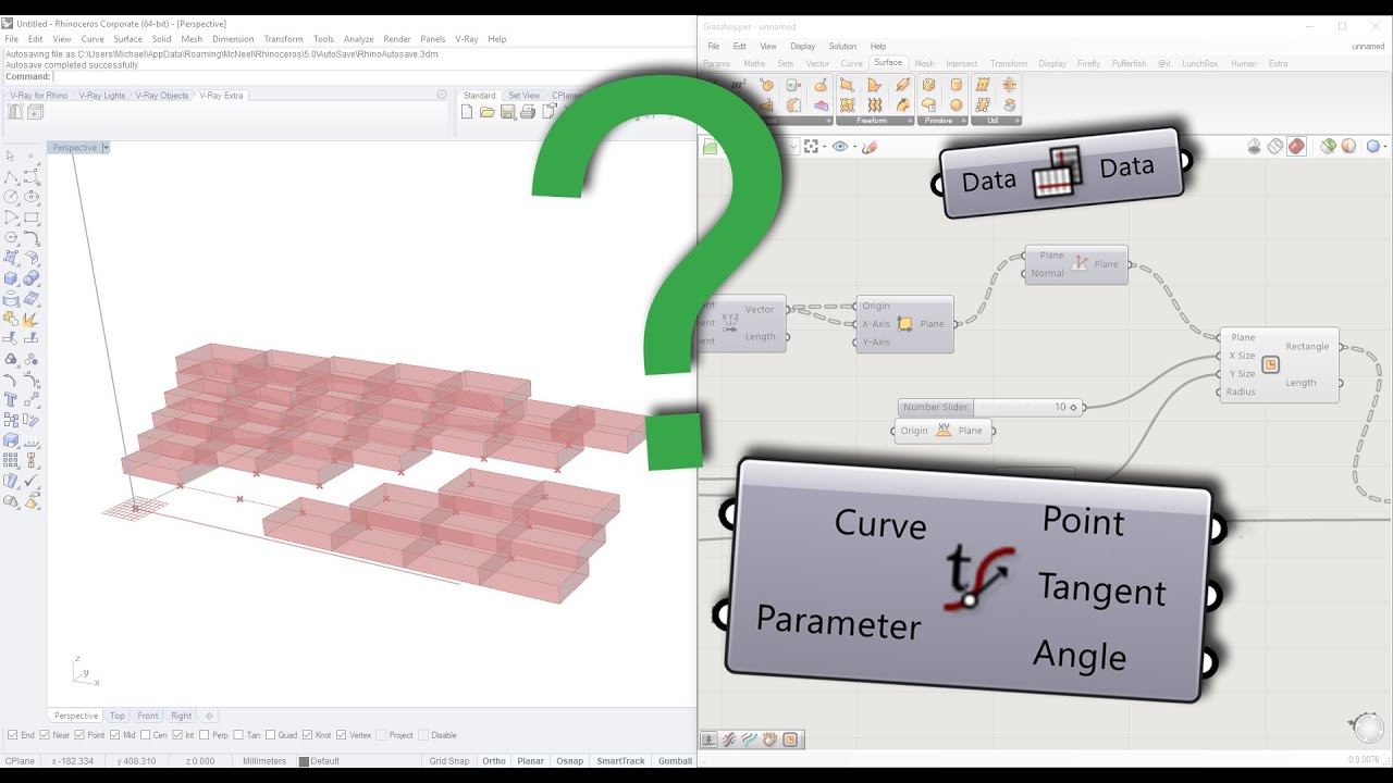 Grasshopper Tutorial: Cubes stacked ontop with flip matrix
