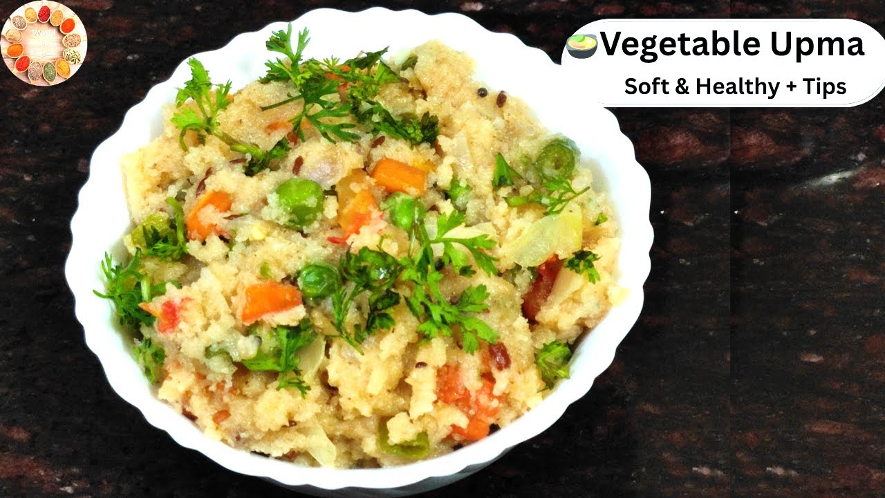 🍲 Soft & Tasty Vegetable Upma | Healthy South Indian Breakfast Recipe | Easy Tiffin Idea