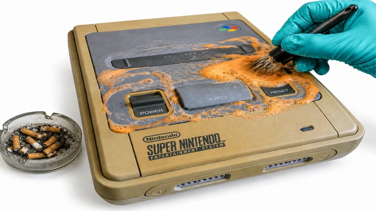 Yellowed Nintendo SNES Perfect Restoration