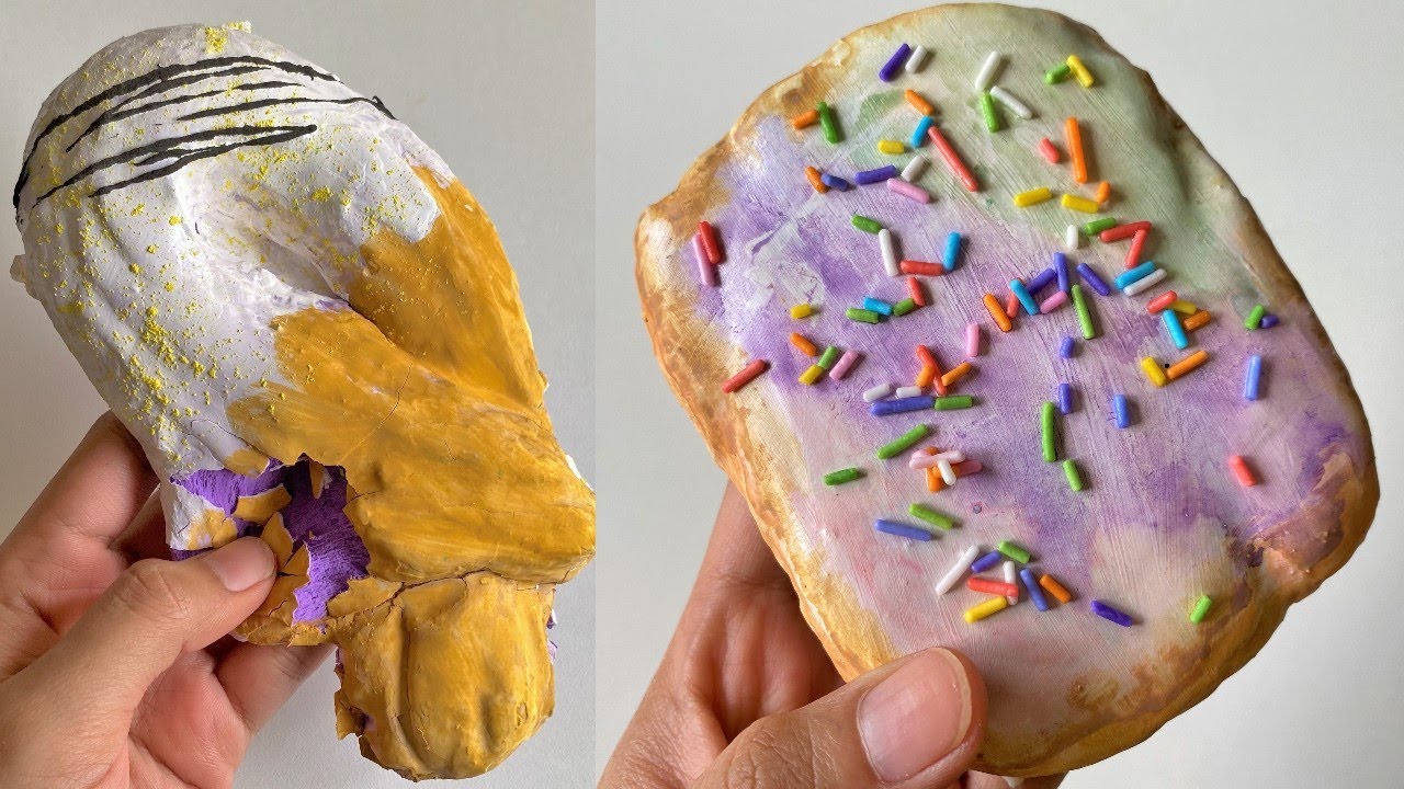 Crunchy Donut Plaster Clay Cracking ASMR 🍩 | Deep Satisfying Breaks