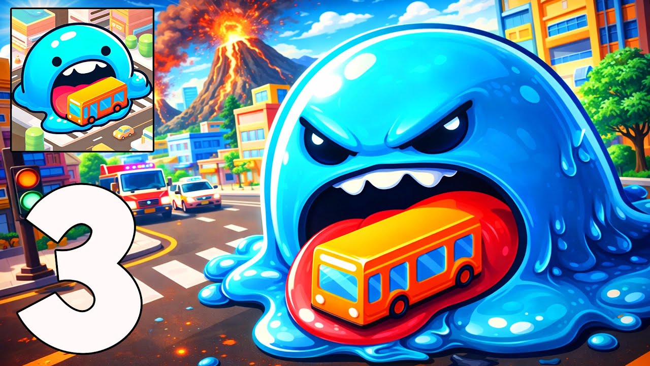 🟢 Super Slime – Satisfying Slime Gameplay Walkthrough Part 3 – Eat All Objects! (iOS, Android)