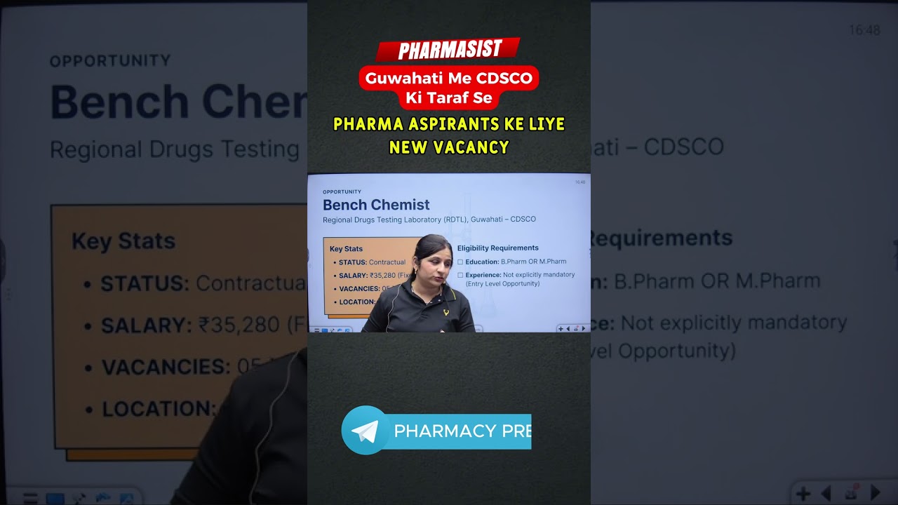 Guwahati CDSCO Bench Chemist Vacancy 2026 😱 | 5 Posts | Salary ₹35,000+