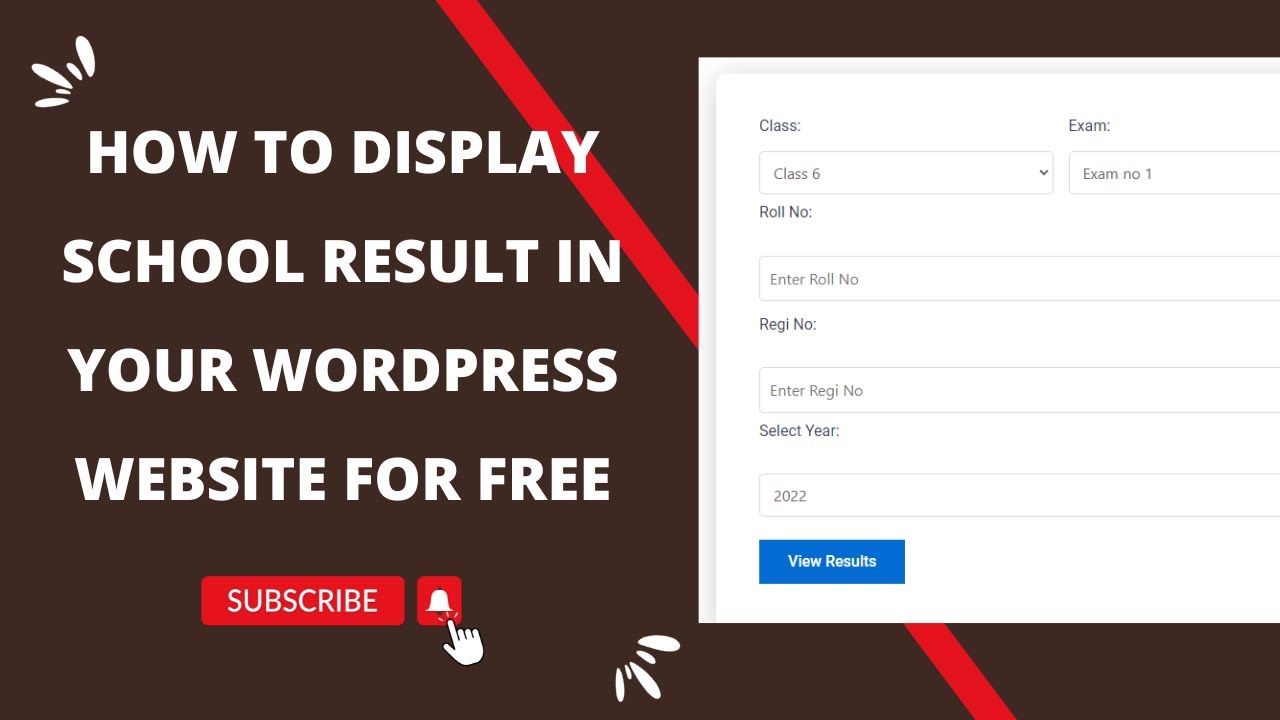 How to Display School Result in Your WordPress Website For Free