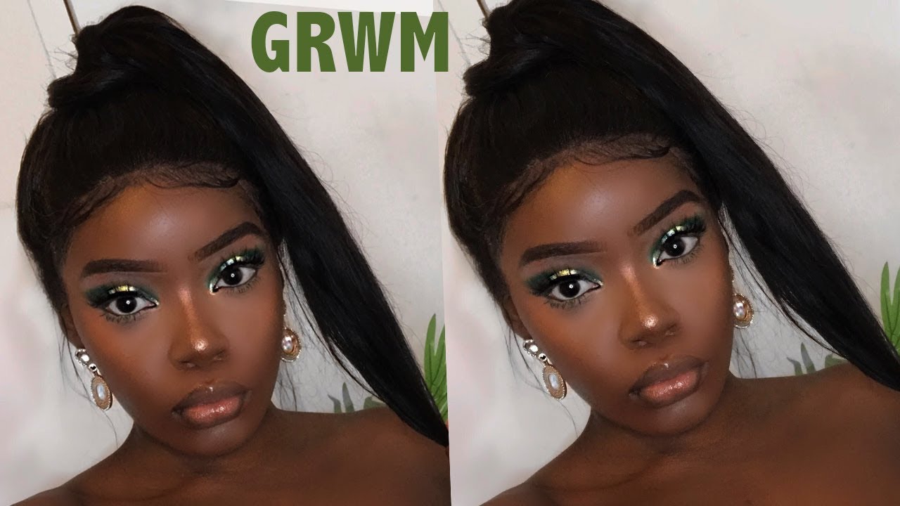 MONEY MOVES MAKEUP! 💸GRWM Dark Skin/WOC featuring UniceHair