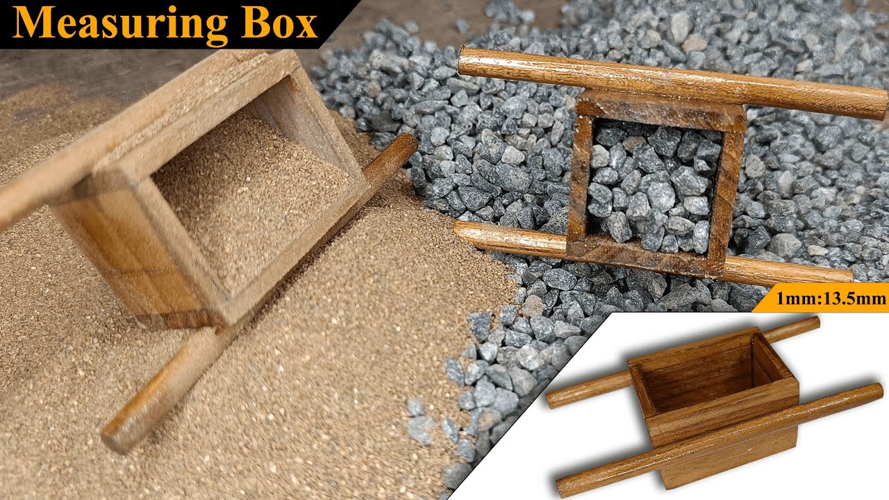 How to make SCALED MINI MEASURING BOX || Scale 1 : 13.5 || With Standards ||
