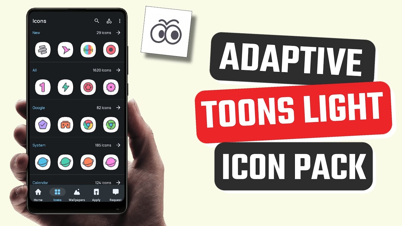 Best Adaptive Toons Light Icon Pack app for Android