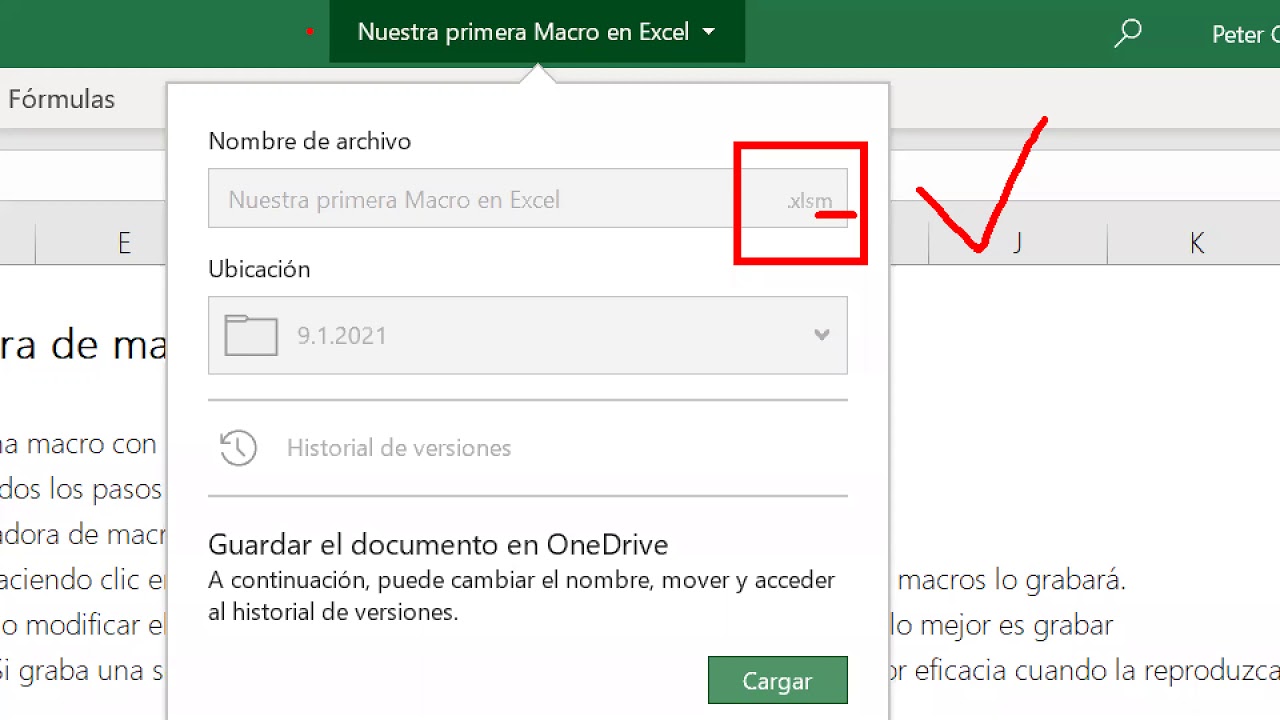 Nuestra primera macro en Excel 09/01