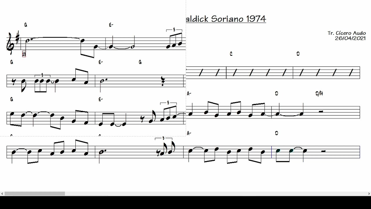 Tortura de amor - Waldick Soriano 1974 (Flute C) [Partitura playback]
