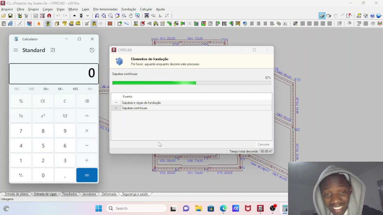 Como quantificar o número de  varões para uma obra inteira.