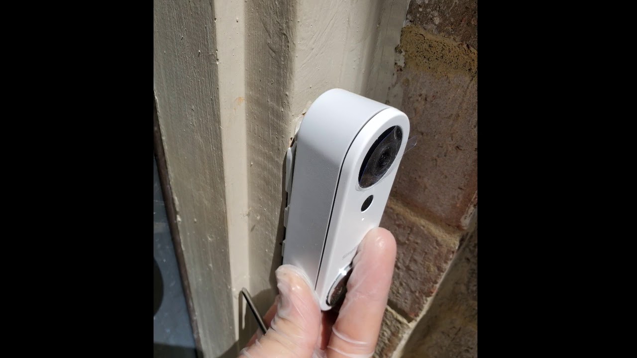 Simplisafe video doorbell physical installation