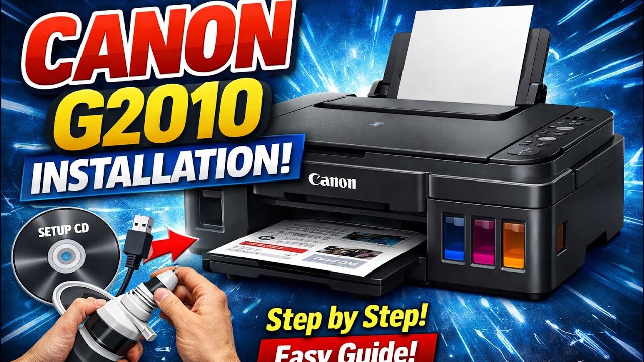 CANON 2010 PRINTER INK INSTALLATION FIRST TIME 