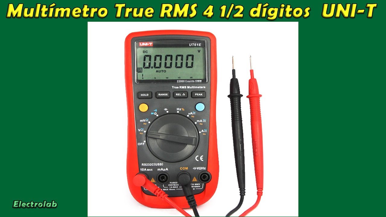 Multímetro UNI-T 61E - 4 1/2 dig - True RMS -  Review instrumento para bancada.