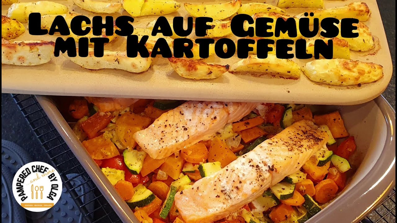 Lachs auf Gemüse mit Kartoffeln im Grundset von Pampered Chef 2022 #pamperedchef #cooking #chef