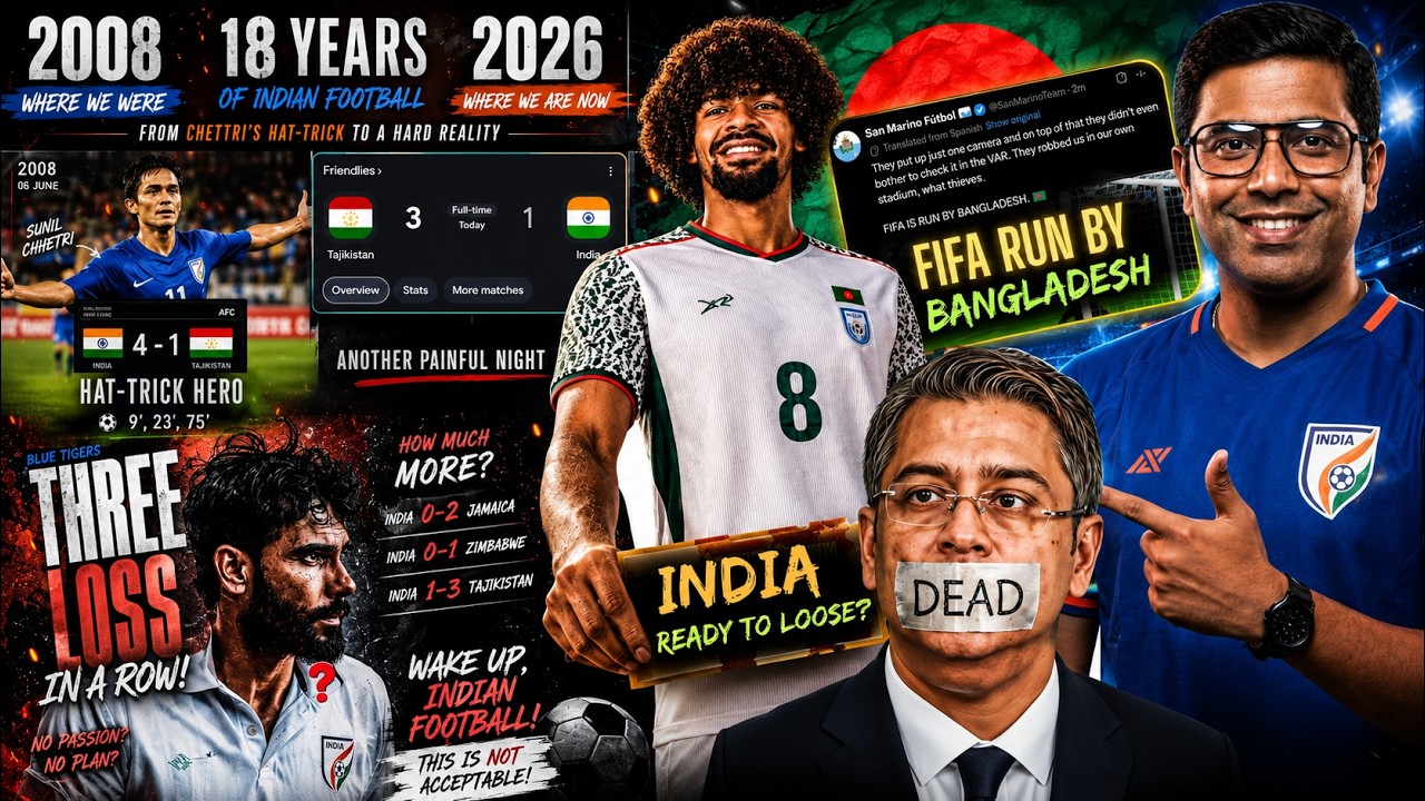 🔴Bangladesh 2-1 San Marino | India 1-3 Tajikistan| Highlights Reaction & Tactical Analysis