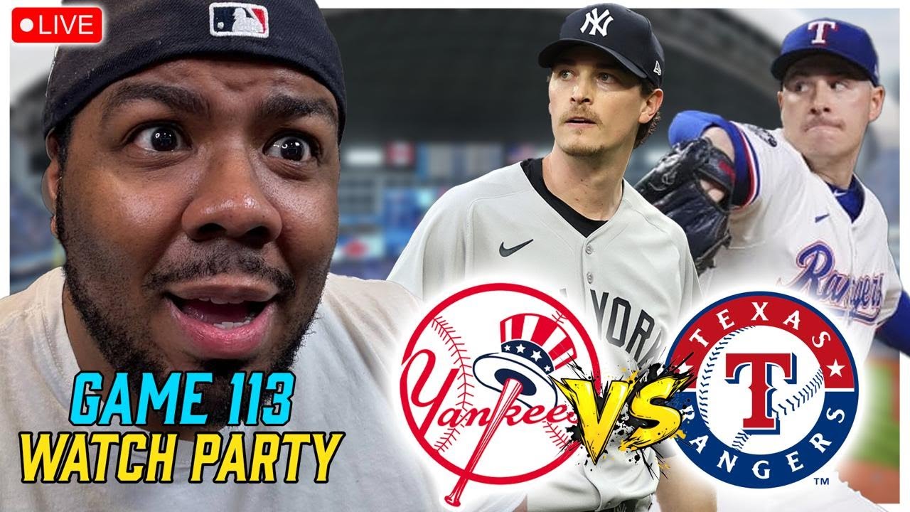 Watching Game 113 Yankees vs Rangers LIVE 8/4/25 WIN on Fried day