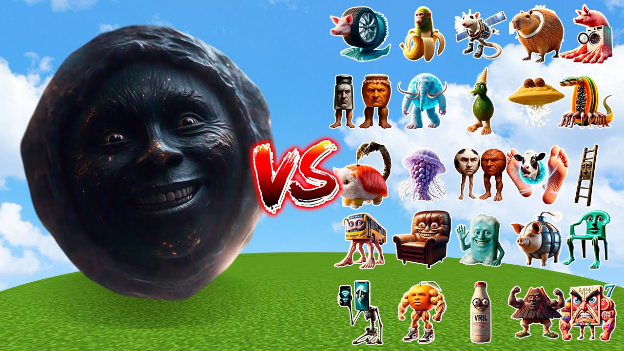 Ana Ireng Hitam vs All Brainrot Bosses | Minecraft Meme Mob Battle