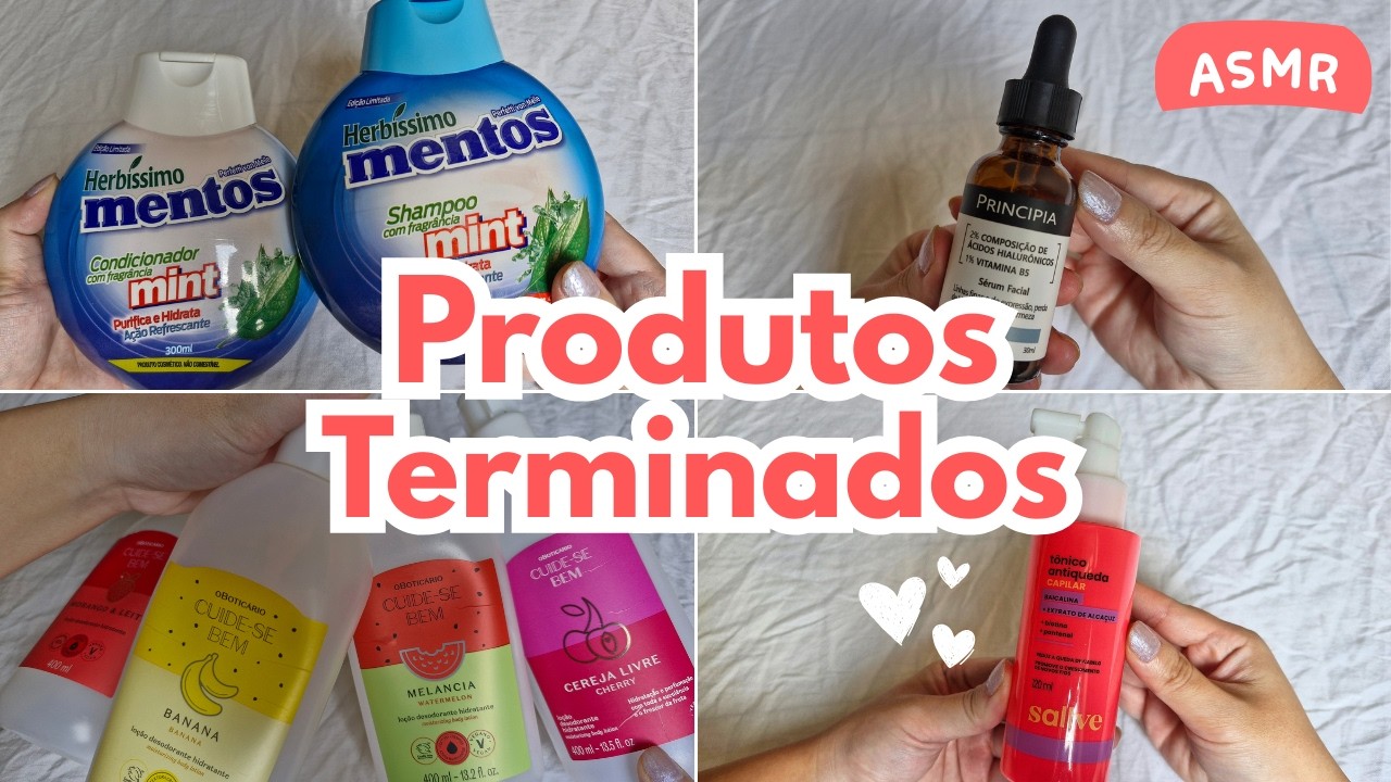 ASMR | Produtos Terminados🧴(voz suave, tapping)