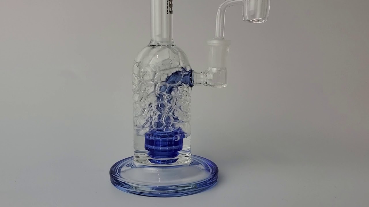Water Test Function Video Haze Glass Rig HZ025 Matrix Perc WITH Quartz Banger & Bowl 14mm
