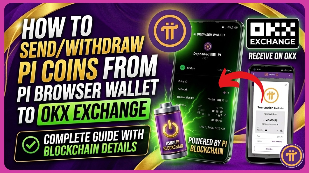 How to Send Pi Coin From Pi Browser Wallet to OKX Exchange | Withdraw Pi Step by Step Tutorial