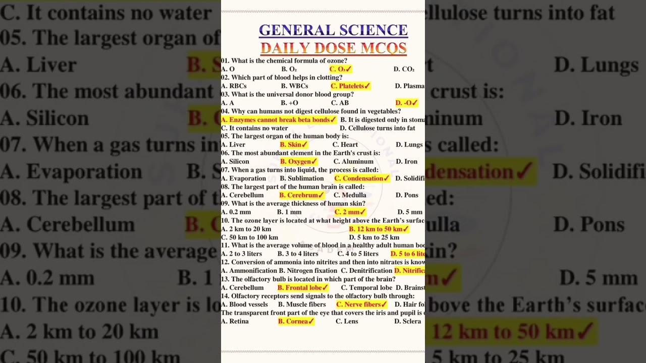 Important Science MCQs.......  #etea #eteamcqs #science #english #nts