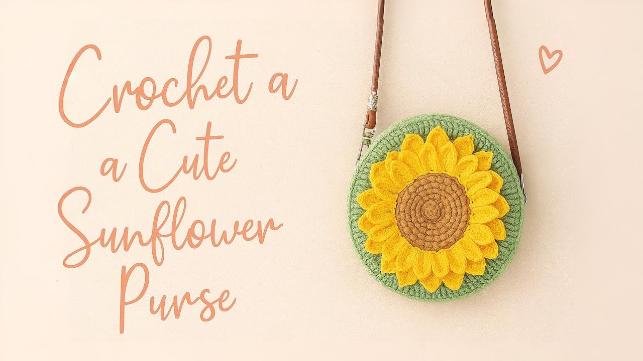 Crochet Sunflower Bag Tutorial | Handmade DIY Crochet Purse #crochet #tutorial #beginners #howto