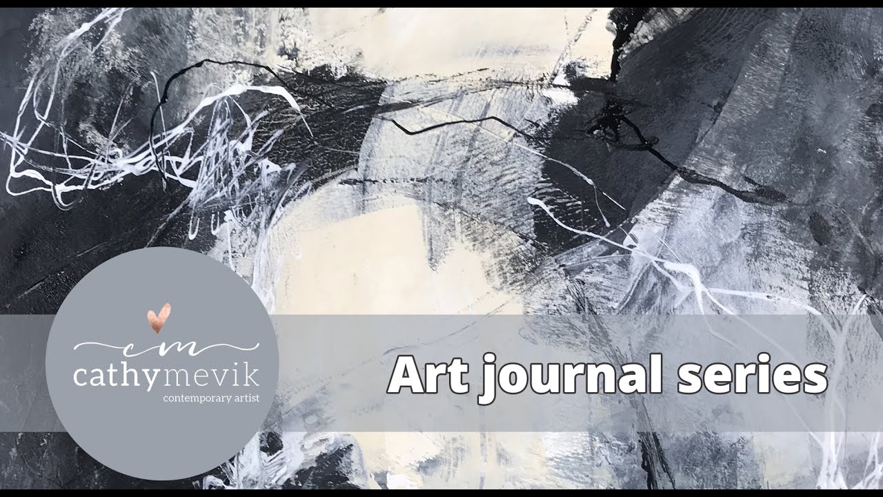 Art journal series - An almost black and white abstract.