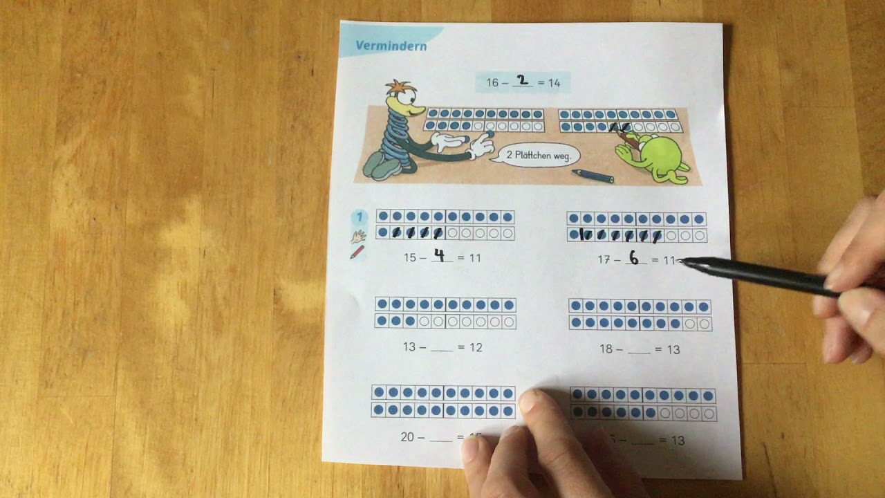 Vermindern von Zahlen