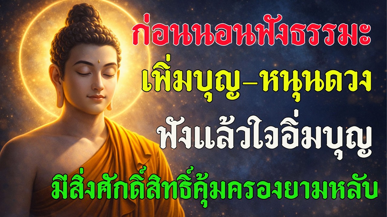 ก่อนนอนฟังธรรมะ เพิ่มบุญ–หนุนดวง | ฟังแล้วใจอิ่มบุญ มีสิ่งศักดิ์สิทธิ์คุ้มครองยามหลับ
