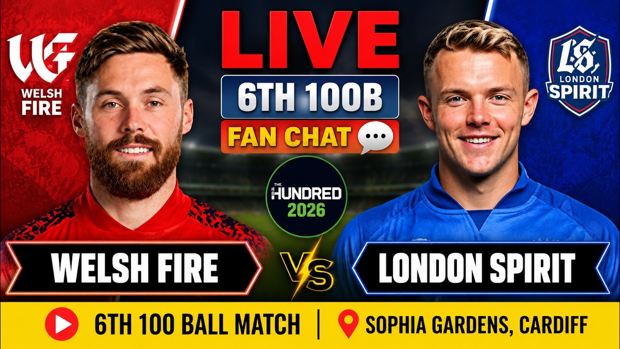 🔴 Live: Welsh Fire vs MI London Spirit , 6th 100 Ball Fan Analysis | WF vs MIL | Live Cricket Match