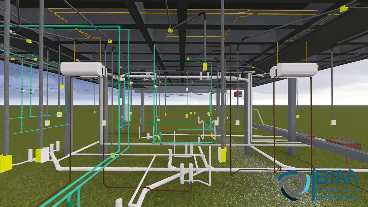 Instala&ccedil;&otilde;es em 3D - Projeto todo em BIM