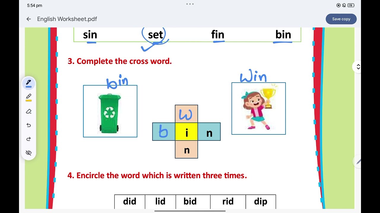 Mission Samarth 3.0 English worksheet 6 to 10 for class 3rd to 5th punjab educare