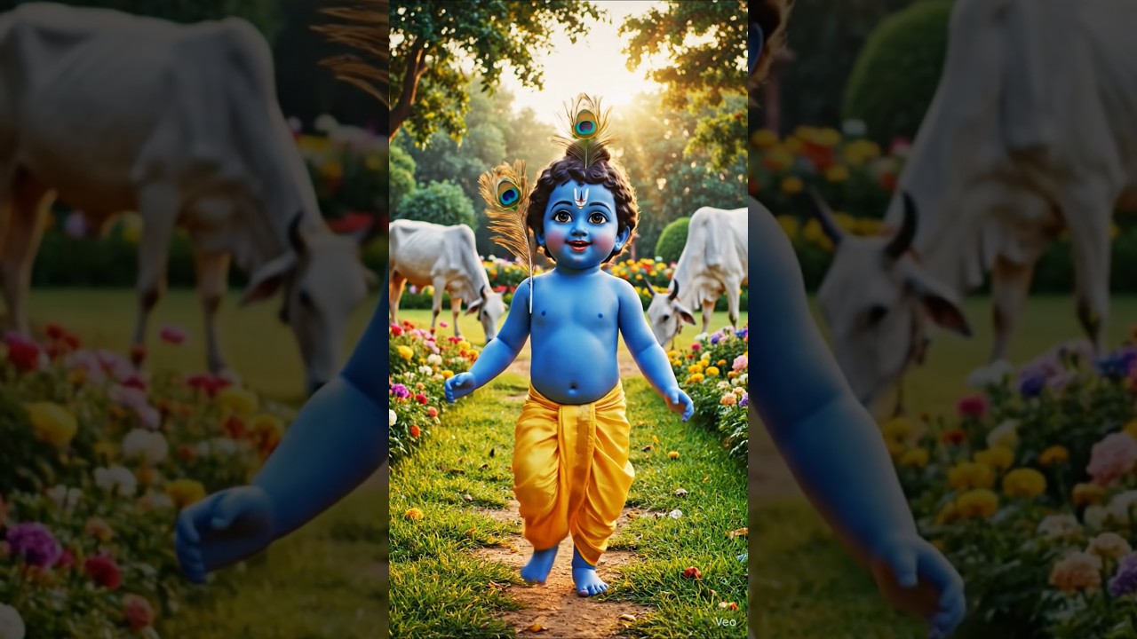 Little Krishna Walking 👣💙 | Adorable Bal Gopal Darshan | Jai Shri Krishna