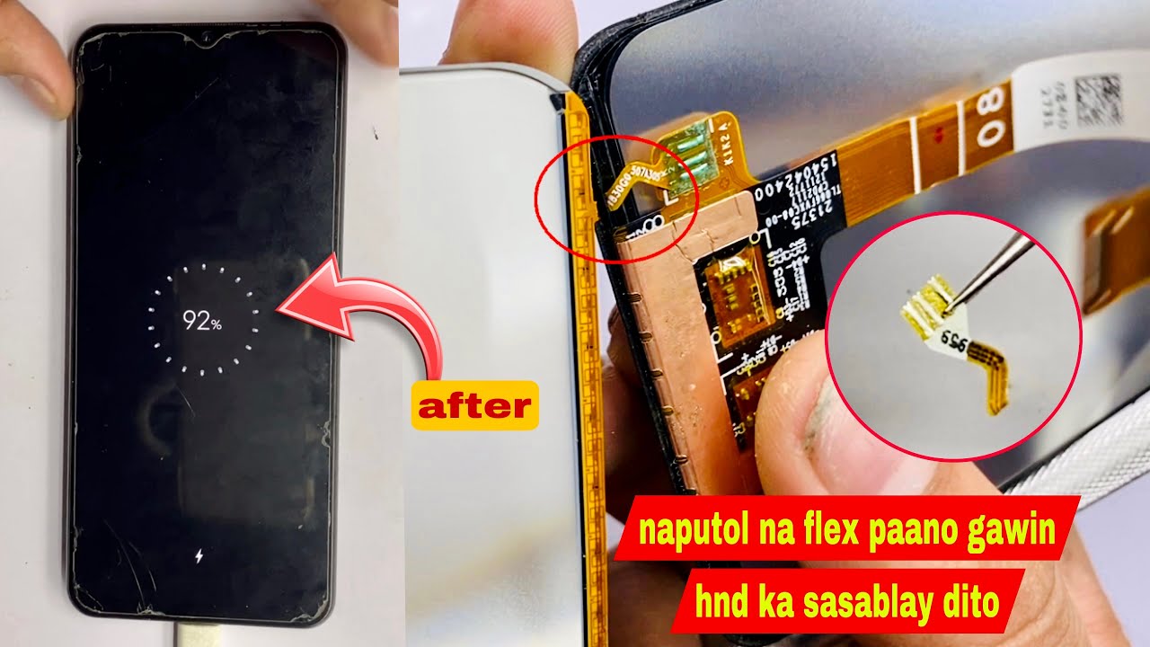 Paano Gawin ang Napunit na Backlight Flex Lcd Repair Black screen only | Tipid Tips repair'